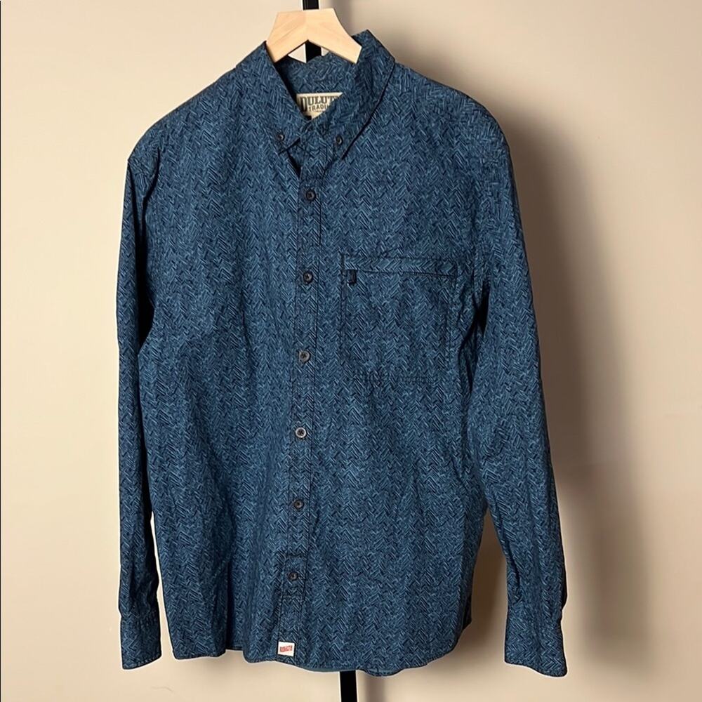 Duluth Trading Co. Men's Canyoneer Long Sleeve Printed Shirt Size Large
